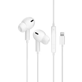  JELLICO vezetékes fülhallgató EP3A Lightning mikrofonnal 1.2m fehér, EP3A-Lightning