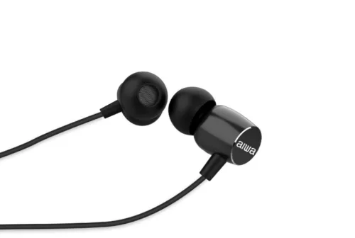 Aiwa ESTM-20BK  dinamikus vezetékes fülhallgató mély basszussal és kristálytiszta hangzással, fekete színben
