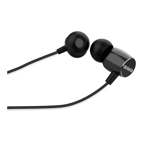 Aiwa ESTM-30BK Ultrakompakt, dinamikus, Japán vezetékes fülhallgató mobiltelefon kihangosítással 