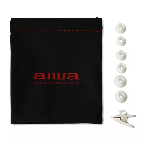 Aiwa ESTM-500WT Hi-Res Fülhallgató – Zenei Élmény a Legmagasabb Szinten mikrofonnal, fehér színben