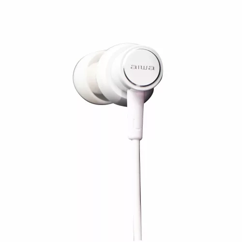 Aiwa ESTM-500WT Hi-Res Fülhallgató – Zenei Élmény a Legmagasabb Szinten mikrofonnal, fehér színben