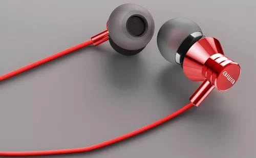 Aiwa ESTM-50USB-C/RD Prémium hangminőségű Japán fülhallgató USB-C csatlakozással, Hyperbass mély