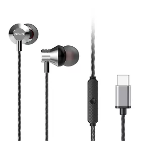   Aiwa ESTM-50USB-C/SL Prémium hangminőségű Japán fülhallgató USB-C csatlakozással, Hyperbass mély