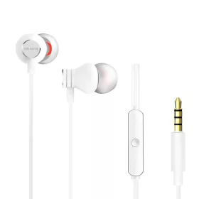   Aiwa ESTM-50WT Kompakt Stílus és Kivételes Hangzás Egyetlen Fülhallgatóban, mikrofonnal, fehér színben