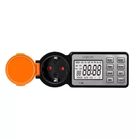   Logilink Kültéri időkapcsoló 2,2"-os LCD kijelzővel, CEE 7/3, időzítő, IP44, 3600 W, fekete/narancssárga (ET0016)