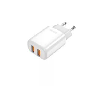  Jellico EU02 Hálózati töltő 2.4A 12W 2xUSB, Fehér
