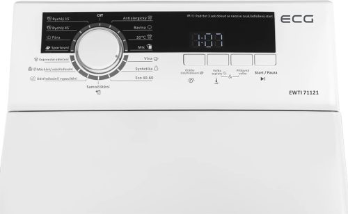 ECG EWTI 71121 Mosógép felültöltős A fehér, 7Kg