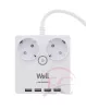 Well EXTS-2S3M-PROT/USB4-WL Kettő férőhelyes földelt kapcsolós elosztó + 4x USB