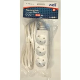   Well EXTS-3S3M-WL H3-3m Három férőhelyes földelt elosztó.