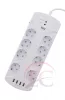 Well EXTS-8S3M-PROT-USB4-WL Nyolc férőhelyes földelt kapcsolós elosztó + 4x USB