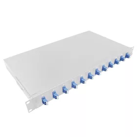   Logilink Optilkai kábel elosztó 19" (ODF) LC-DX 12 P, szürke (F12LC2G)