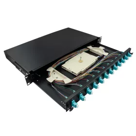   Logilink Optikai kábel elosztó 19" (ODF) LC-DX 12 P, fekete (F12LC3B)