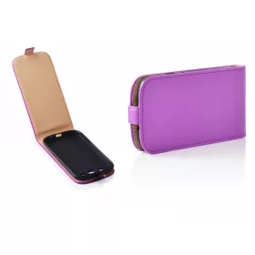 SURAZO Samsung Galaxy Ace 4 Bőr Fliptok, Lila