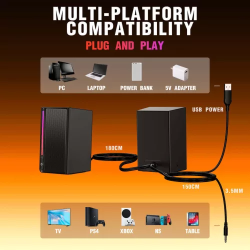 Fifine AmpliGame A20 Aktív hangfal pár 2.0 [TRS][USB]