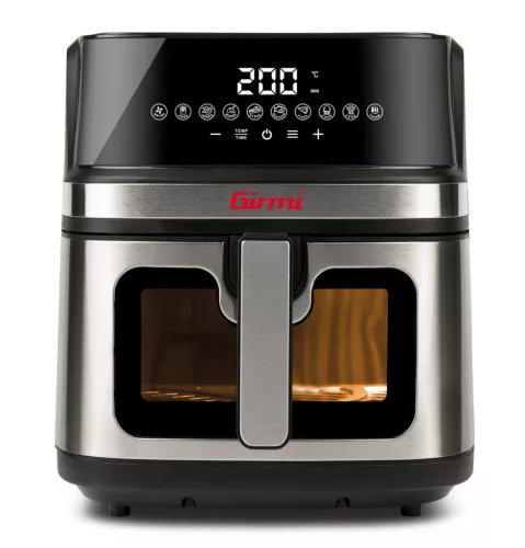 Girmi FG90 Ecofrit Premium forrólevegős sütő – 9 liter, dupla fűtőelem, 10 program, digitális kijelző. Nagy adagok, olaj nélkül, profin!