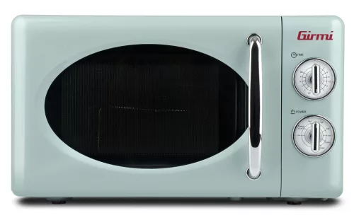 Girmi FM21 Mikrohullámú sütő kékes zöld színben, 20 literes, 30 perces időzítővel, 1150 W (teljesítmény), 800 W (grillteljesítmény)