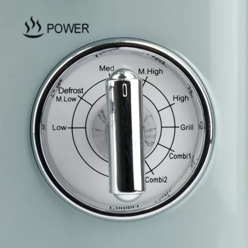 Girmi FM21 Mikrohullámú sütő kékes zöld színben, 20 literes, 30 perces időzítővel, 1150 W (teljesítmény), 800 W (grillteljesítmény)