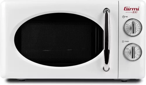 Girmi FM21 Mikrohullámú sütő fehér színben, 20 literes, 30 perces időzítővel, 1150 W (teljesítmény), 800 W (grillteljesítmény)