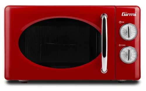 Girmi FM21 Mikrohullámú sütő piros színben, 20 literes, 30 perces időzítővel, 1150 W (teljesítmény), 800 W (grillteljesítmény)