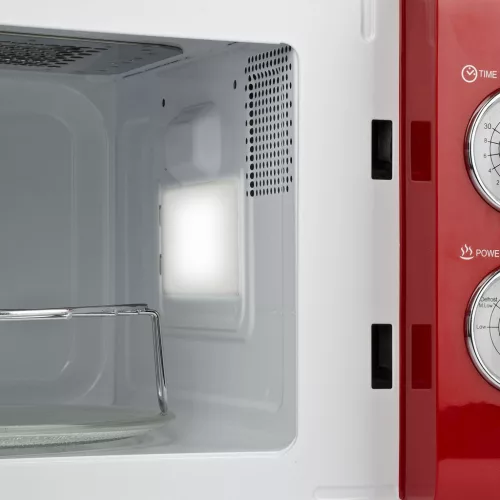Girmi FM21 Mikrohullámú sütő piros színben, 20 literes, 30 perces időzítővel, 1150 W (teljesítmény), 800 W (grillteljesítmény)
