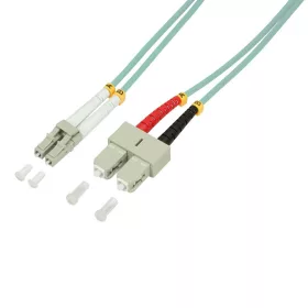   Logilink Fiber duplex patch kábel, OM3, 50/125 , LC-SC, aqua, 1 m (FP3LS01)