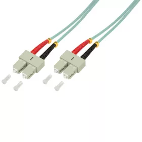   Logilink Fiber duplex patch kábel, OM3, 50/125 , SC-SC, aqua, 3 m (FP3SC03)