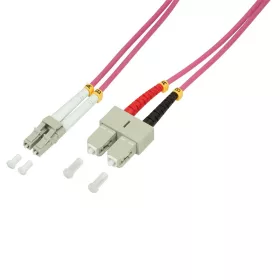   Logilink Fiber duplex patch kábel, OM4, 50/125 , LC-SC, lila, 15 m (FP4LS15)