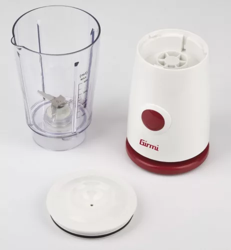 Girmi FR03 kompakt elektromos turmixgép, 170 W teljesítmény, 400 ml-es keverőpohár és rozsdamentes acél pengék, Fehér (FR0301)
