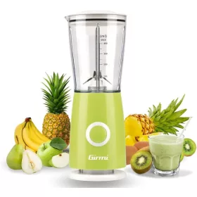   Girmi FR03 kompakt elektromos turmixgép, 170 W teljesítmény, 400 ml-es keverőpohár és rozsdamentes acél pengék, Zöld (FR0303)