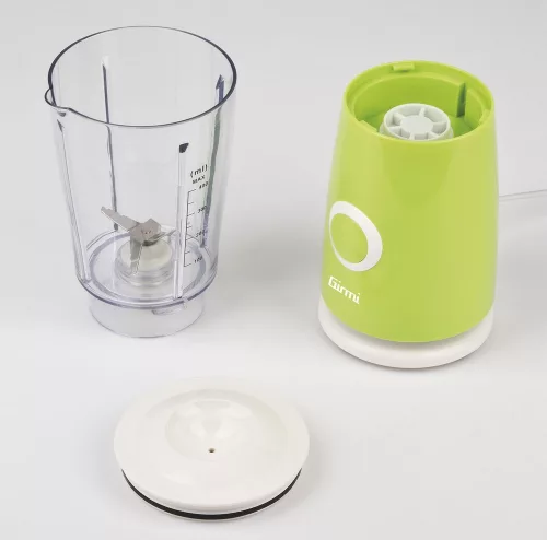 Girmi FR03 kompakt elektromos turmixgép, 170 W teljesítmény, 400 ml-es keverőpohár és rozsdamentes acél pengék, Zöld (FR0303)