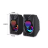 Forev FV-209 multimédia sztereó hangszóró rgb led világítással 6W
