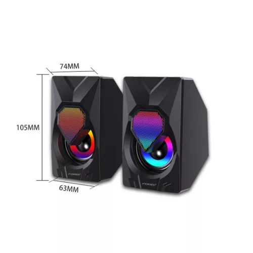 Forev FV-209 multimédia sztereó hangszóró rgb led világítással 6W