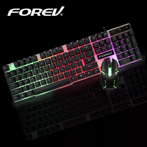 FOREV magyar nyelvű RGB gamer billentyűzet egérrel