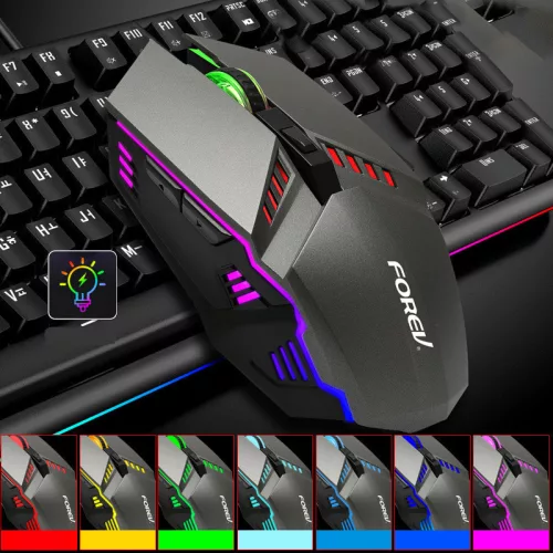 FOREV FV-Q3 rgb led-es optikai gamer egér 1600 DPI