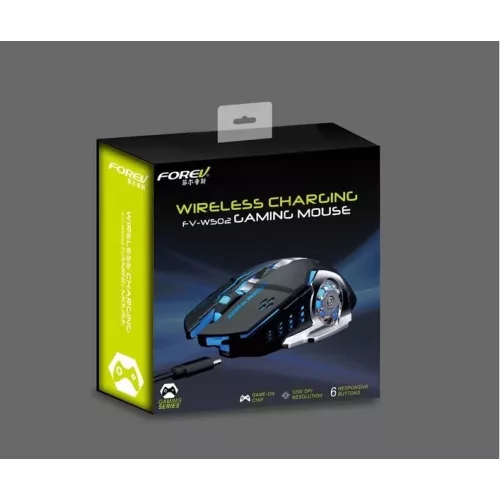 FOREV FV-W502 vezeték nélküli led-es optikai gamer egér 3200 DPI, akkumulátoros, micro usb töltéssel