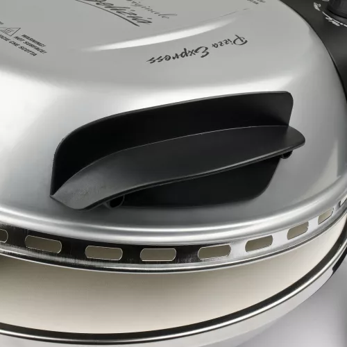 G3 Ferrari G10006 Forno Pizza Delizia Silver, eredeti ezüst színű olasz házi pizza sütő, 5 perc alatt, 400 fokon, 31cm-es pizza