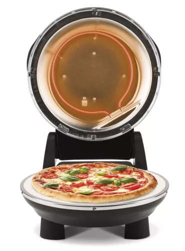 G3 Ferrari G10032 Forno Pizza Plus Snack Napoletana Black, fekete színű olasz házi pizza sütő, 5 perc alatt, 400 fokon, 31cm-es pizza