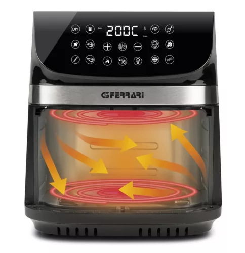 G3 Ferrari G10215 forrólevegős sütő 9 liter, dupla fűtőelem, 12 program, digitális vezérlés, tapadásmentes tartály
