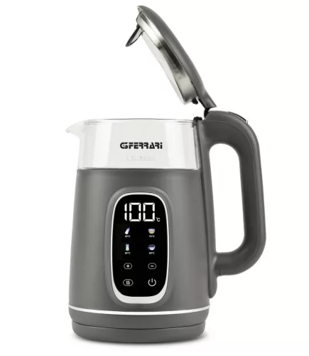 G3 Ferrari G10224 Tisaniere Glass hőfokszabályzású üveg vízforraló, digitális érintőkijelző, melegen tartás funkció, 1.7 liter (G1022400)