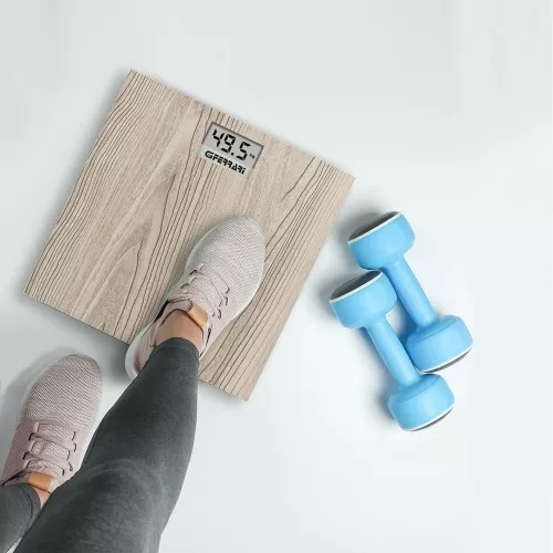 G3 Ferrari G30065 ROVERE – Digitális személymérleg tölgyfa hatású edzett üveglappal