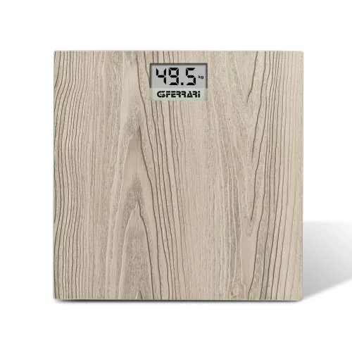 G3 Ferrari G30065 ROVERE – Digitális személymérleg tölgyfa hatású edzett üveglappal