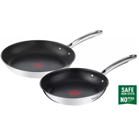   Tefal G732S255 Duetto+ Serpenyő szett 24/28 cm rozsdamentes acél