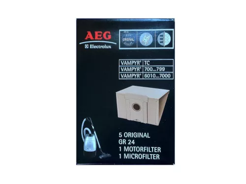 IZ-A124/125GY AEG GR24 STB. GYÁRI PAPÍR PORZSÁK (5DB+2FILTER/CSOMAG)