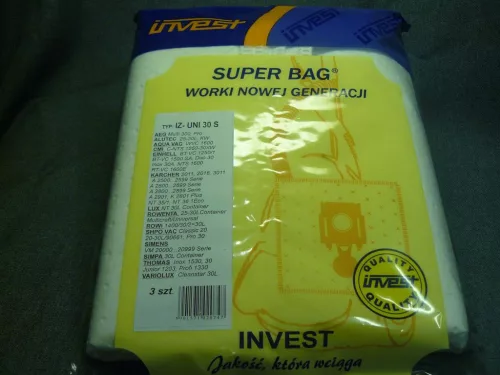 IZ-UNI30S INVEST UNIVERZÁLIS TAKARÍTÓGÉP KOMPATIBILIS MIKROSZÁLAS PORZSÁK (3DB/CSOMAG) Ø52-70MM (ÁLLÓ)