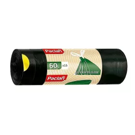   PACLAN ECOLINE ZÁRSZALAGOS SZEMETESZSÁK 60L (15DB/TEKERCS) 60CMX72CM 25MY ÚJRAHSZNOSÍTOTT ANYAGBÓL KÉSZÜLT!