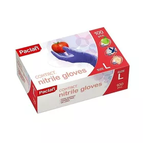   PACLAN NITRIL GUMIKESZTYŰ - L-ES MÉRET 100DB/DOBOZ (LATEX ÉS PÚDERMENTES.)