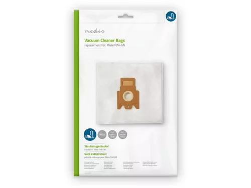 IZ-M5/M6S.10.1F NEDIS MIELE F/J/M KOMPATIBILIS MIKROSZÁLAS PORZSÁK (10DB+1FILTER/CSOMAG) 5 RÉTEGŰ DUBG120MIE10