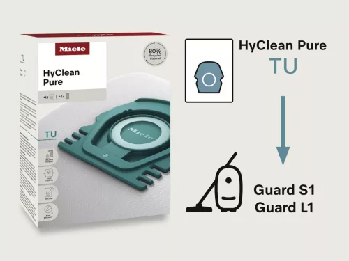 MIELE HYCLEAN PURE TU GUARD S1 / GUARD L1 GYÁRI MIKROSZÁLAS PORZSÁK 12557060 (4DB+1FILTER/CSOMAG)