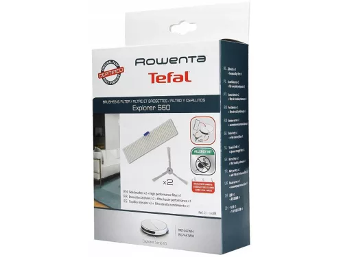 PORSZÍVÓ HEPA FILTER ÉS OLDALKEFE SZETT ROWENTA EXPLORER S60  / RR7447WH / RR7455WH / ZR740003 GYÁRI