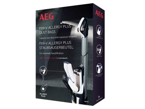 ASKFX9 AEG / ELECTROLUX 8XFX9 / FX9-V ALLERGY PLUS GYÁRI MIKROSZÁLAS PORZSÁK (8DB/CSOMAG) 9009230443